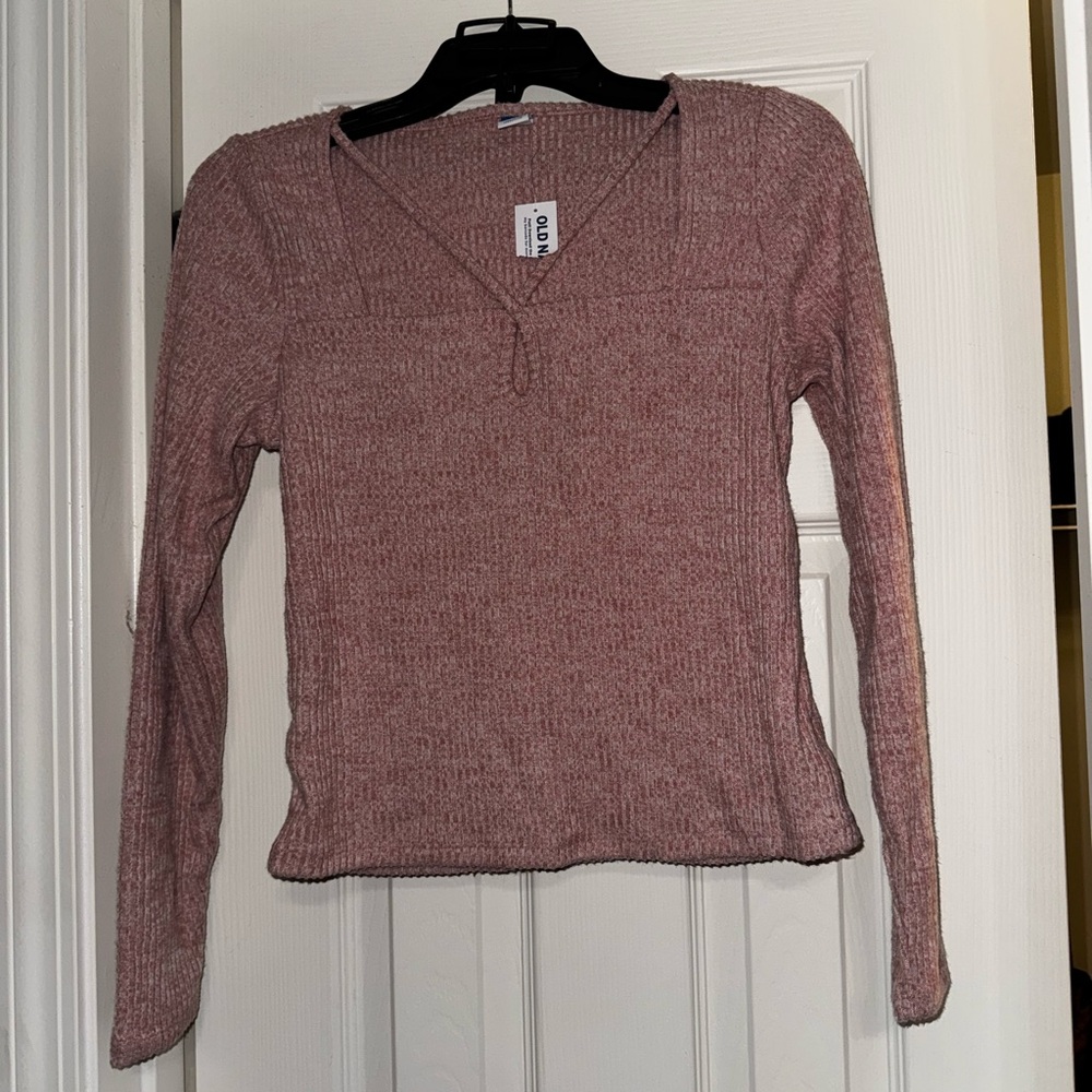 Old Navy Dusty Pink Ribbed Sweater